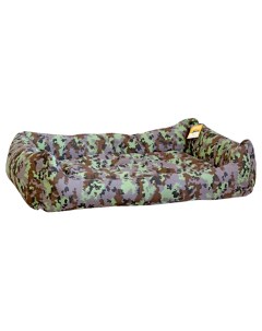 Лежанка для животных Моськи Авоськи камуфляж прямоугольная пухлая с подушкой 98х73х24см Nobrand