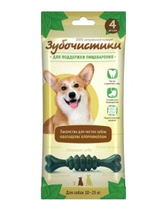 Лакомство для собак для зубов с хлорофиллом 12 см 2 шт по 70 г Зубочистики