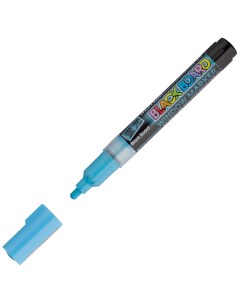 Маркер меловой Black Board Marker голубой 3мм водная основа Munhwa