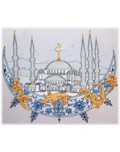 Набор для вышивания хрустальными бусинами Голубая мечеть Образа в каменьях
