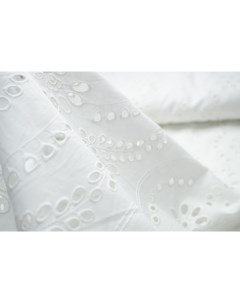 Ткань GRA22352 Хлопок с вышивкой Цветы с крупными дырками 100x135 см Unofabric