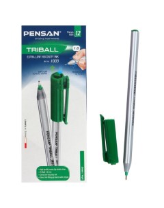 Ручка шариковая масляная Triball чернила светло зеленые узел 1 мм линия письма Pensan