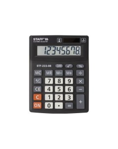 Калькулятор настольный STF 222 КОМПАКТНЫЙ 138x103мм 8 разрядов 250418 Staff