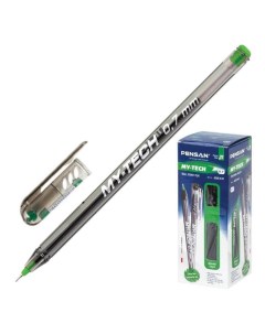 Ручка шариковая масляная My Tech чернила зеленые игольчатый узел 0 7 мм линия Pensan