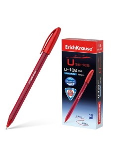 Ручка шариковая U 108 Original Stick узел 1 0 мм чернила красные Erich krause