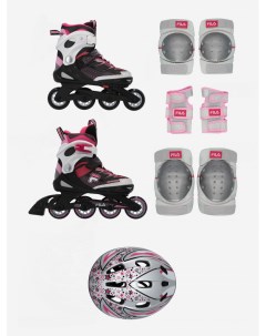 Набор детский роликовые коньки шлем комплект защиты J One Combo 3 Set Мультицвет Fila
