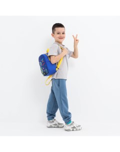 Рюкзак детский отдел на молнии 2 боковых кармана цвет синий Nobrand