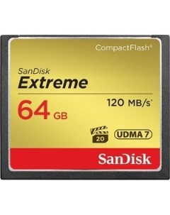 Карта памяти Extreme CF 120MB s 85MB s write UDMA7 64GB SDCFXSB 064G G46 Sandisk