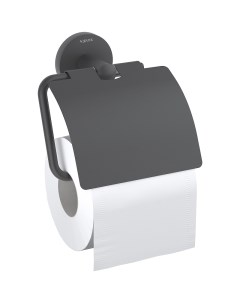 Держатель туалетной бумаги Оберон AQ4209MB с крышкой Черный матовый Aquatek