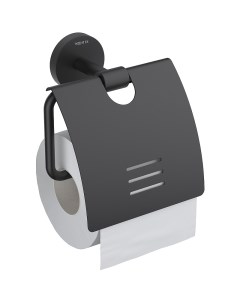 Держатель туалетной бумаги Бетта AQ4609MB с крышкой Черный матовый Aquatek