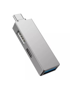 Хаб USB T02 Pro USB Type C Grey 6936686405829 Wiwu