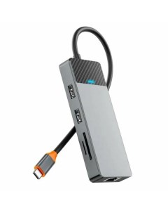 Хаб USB Linker A923RPT 9 in 1 USB C Grey 6976195094053 Wiwu