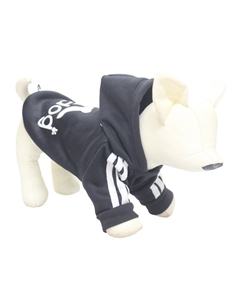 Толстовка для собак Adidog Sport черная р. L (длина спины 40см, обхват груди 52-58см) Foxie