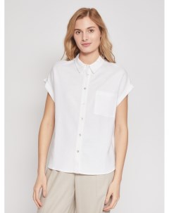 Рубашка из льна с коротким рукавом Zolla