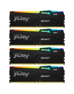 Оперативная память Fury Beast Black KF556C40BBAK4 128 DDR5 4x 32ГБ 5600МГц DIMM Ret Kingston