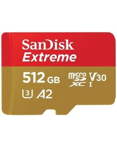 Карта памяти microSDXC UHS III Extreme 512 ГБ 190 МБ с Class 10 SDSQXAV 512G GN6MN 1 шт переходник S Sandisk