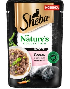 Nature s Collection пауч для кошек в соусе Лосось и горох 75 г Sheba