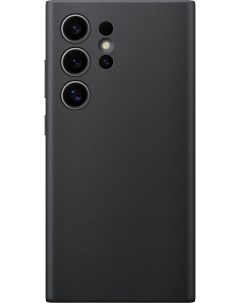 Чехол накладка Vegan Leather Case для смартфона Galaxy S24 Ultra искусственная кожа черный GP FPS928 Samsung