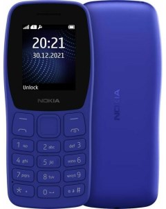 Мобильный телефон 105 DS 2022 1 8 160x128 TN 2 Sim 800 мА ч micro USB Series 30 синий TA 1416 SP01Z0 Nokia