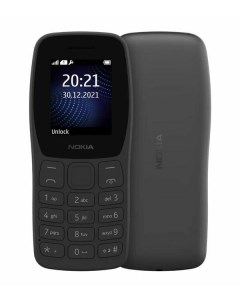 Мобильный телефон 105 DS 2022 1 8 160x128 TN 2 Sim 800 мА ч micro USB Series 30 темно серый TA 1416  Nokia