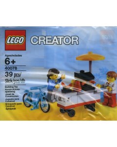 Конструктор 40078 Creator Тележка с хот догами 39 деталей Lego