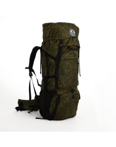 Рюкзак туристический 120 л отдел на шнурке 2 наружных кармана цвет зеленый пиксели Taif