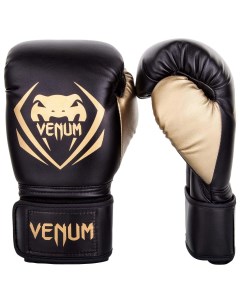 Перчатки боксерские Contender Boxing Gloves Black Gold черный 14oz Venum