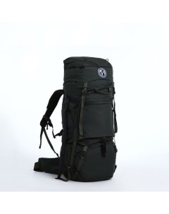 Рюкзак туристический 80 л отдел на шнурке 2 наружных кармана цвет хаки Taif