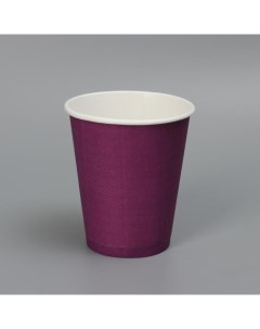 Стакан Фиолетовый для горячих напитков 250 мл диаметр 80 мм 50 шт Nobrand