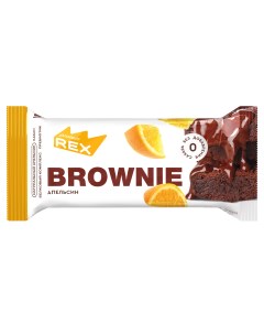 Пирожное Chocolate brownie протеиновое апельсиновое 50 г Proteinrex