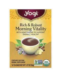 Чай в пакетиках Rich Robust Morning Vitality 16 пакетиков Yogi tea