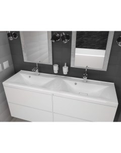 Раковина мебельная в ванную Комфорт 120 1200х450 накладная белая Aqua trends