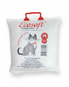 Наполнитель для кошек Премиальный силикагелевый 10 л Экософт