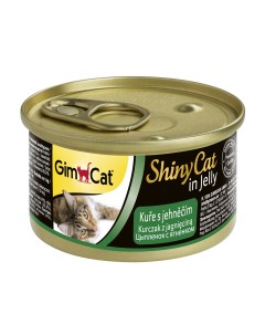 Консервы для кошек ShinyCat цыпленок ягненок 70г Gimcat