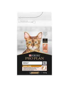 Сухой корм для кошек для здоровья шерсти и кожи с лососем 1 5 кг Pro plan
