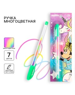 Ручка шариковая многоцветная минни маус и единорог Disney