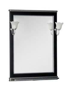 Зеркало Валенса 70 черный краколет серебро 180298 Aquanet