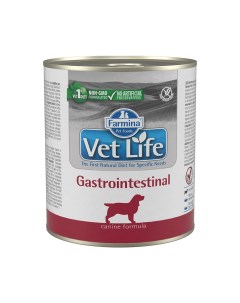 Корм для собак Vet Life Gastrointestinal при заболеваниях ЖКТ паштет банка 300г Farmina
