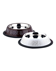 Миска для животных Circle Bowl металлическая 400мл Foxie