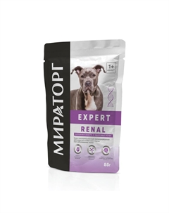 Корм для собак Expert Renal "Бережная забота о здоровье почек" при забол. почек пауч 85г Мираторг
