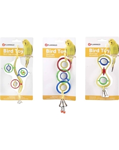 Игрушка для птиц Зеркало с колокольчиком для попугаев, в ассортименте Flamingo