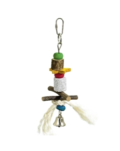 Игрушка для птиц с колокольчиком 21см Flamingo