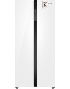 Холодильник Side by Side WSBS 500 Inverter NoFrost White Glass Weissgauff