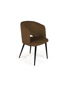 Кресло William ромб бархат коричневый 12 черный конус Top concept