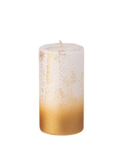 Свеча декоративная белая с золотом Garda decor