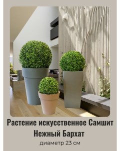 Искусственное растение Самшит Нежный бархат 993 0256 зеленый 23см Ultramarine