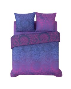 Комплект постельного белья Энигма полутораспальный бязь сине розовый Арт-дизайн