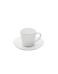 Кофейная пара для 1 персоны LISA 70 мл керамическая белая Costa nova