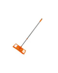 Швабра плоская 128 см телескопическая ручка оранжевая микрофибра лапша Умничка Мультипласт
