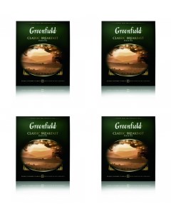 Чай черный Classic Breakfast 100 пакетиков х 4 шт Greenfield